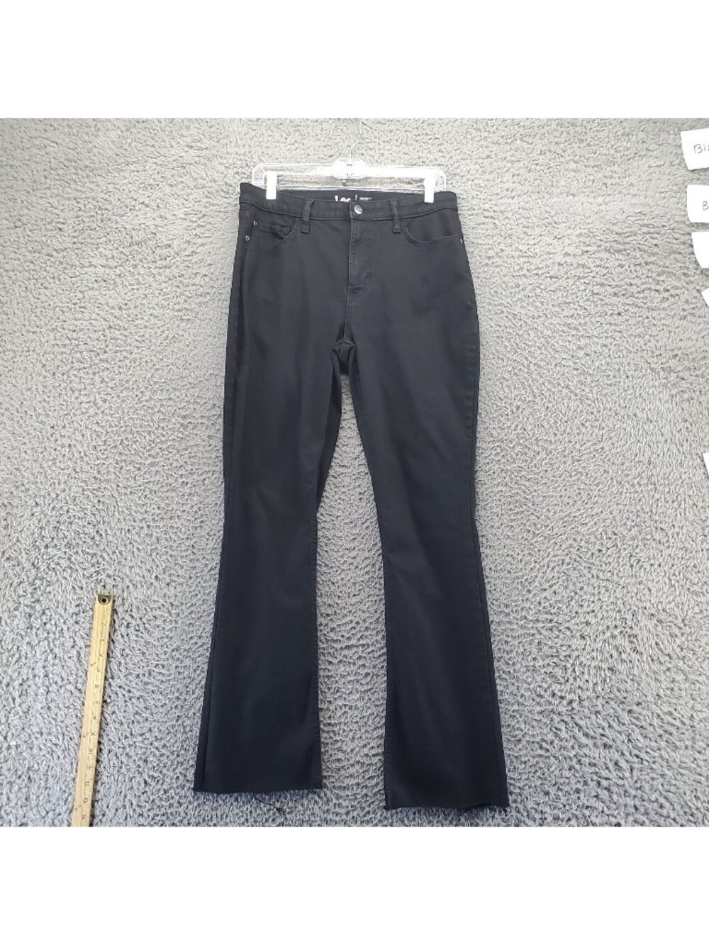 Lee Jeans Womens 12 Long Black Boot Cut Regular Fit Mid Rise Stretch Denim
